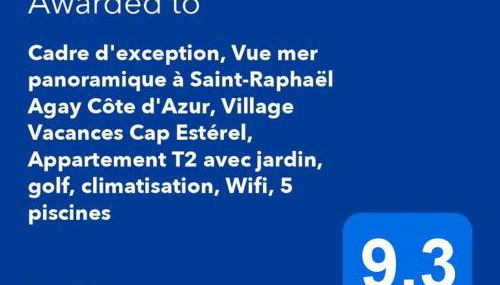 Dans un cadre d'exception, Vue mer panoramique à Agay Côte d'Azur, Village Vacances Cap Esterel, 2 chambres, avec jardin, golf, climatisation, Wifi, 5 piscines - Foto 4