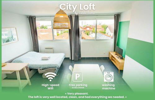 City Loft with rooftop view by Escale-Marne - M8 Tour Eiffel - Parking Gratuit - 201 - Foto 1