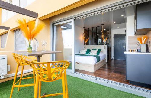 Nuit D'Ambre Port Nature - studio cosy - parking - climatisation - Village Naturiste - Foto 15