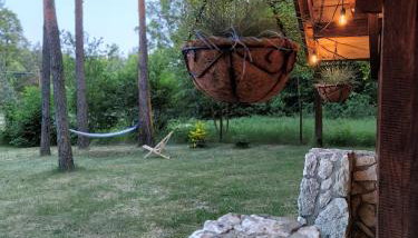 Kajaki wino i śpiew - domek z sauną w otoczeniu lasów i sąsiedztwie zalewu - Foto 5, Garden, Garden view