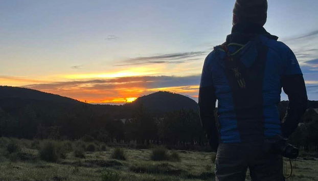 Admiring the Popocatépetl and Iztaccíhuatl volcanoes