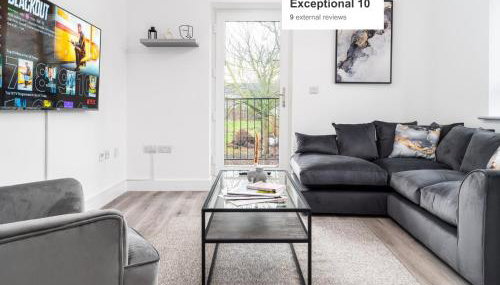 Stylish Apartment - 2 Bedrooms - Balcony - Parking - Netflix - Wifi - 7MC - Foto 5