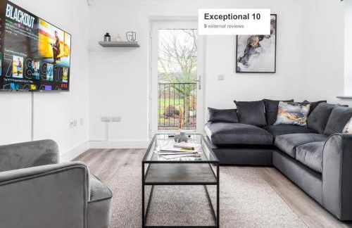 Stylish Apartment - 2 Bedrooms - Balcony - Parking - Netflix - Wifi - 7MC - Foto 5