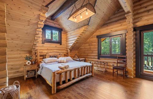 Log House Chalet, Volleyball field, Sauna, Hot Tub - Foto 59