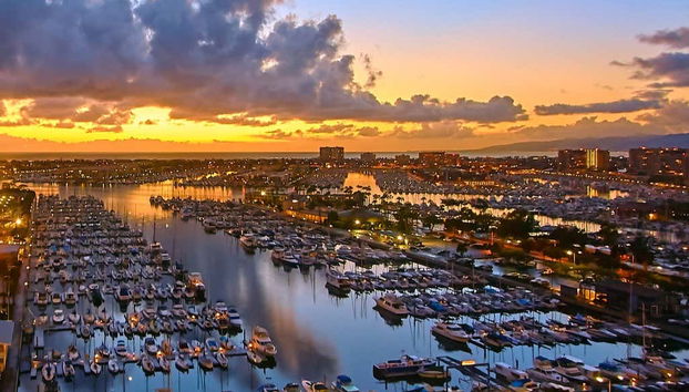 La Marina del Rey vue du ciel