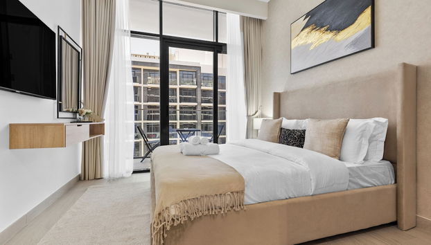 Waves - Azizi Riviera Building 25 Cozy Studio With Balcony - Foto 4, Habitación