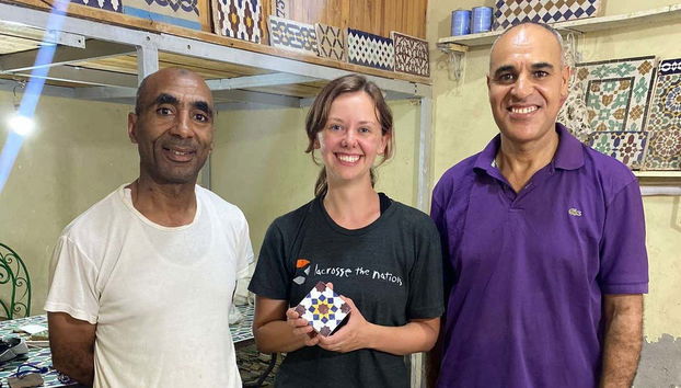 Con el mosaico realizado