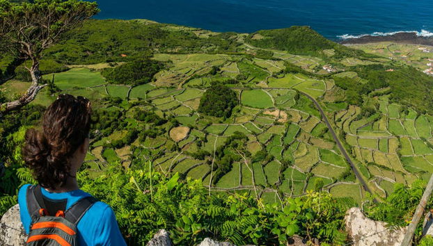 Admiring the landscapes of Flores Island