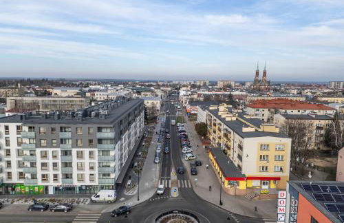 Nowoczesny apartament z balkonem i widokiem na miasto - Foto 24