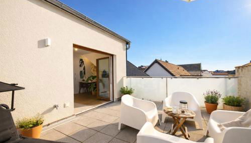 KStay Apartment-Kombi im EG und DG für bis zu 8 Personen mit Dachterrasse, Parkplätzen, Smart-TVs - Foto 5