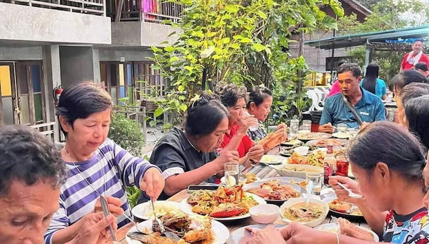 Blick von der Unterkunft