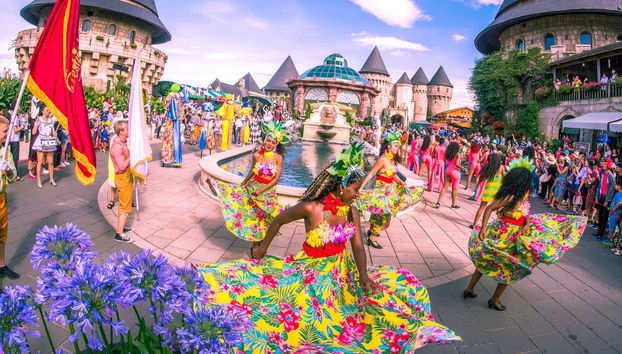 Una ricreazione di un villaggio francese