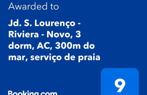 Jd. S. Lourenço - Riviera - Novo, 3 dorm, AC, 300m do mar, serviço de praia - Foto 78