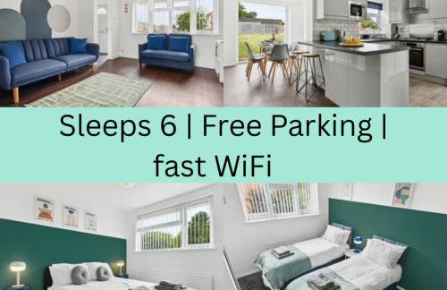 Modern 3BR, Sleeps 6, Great for groups, free parking, fast WiFi - Foto 10