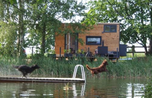 TinyHousebeiDresden in absoluter Alleinlage direkt am Naturteich große Terrasse Grill und Kaminofen Juni - September Mindestmietzeit 1 Woche Sa- Sa - Foto 8