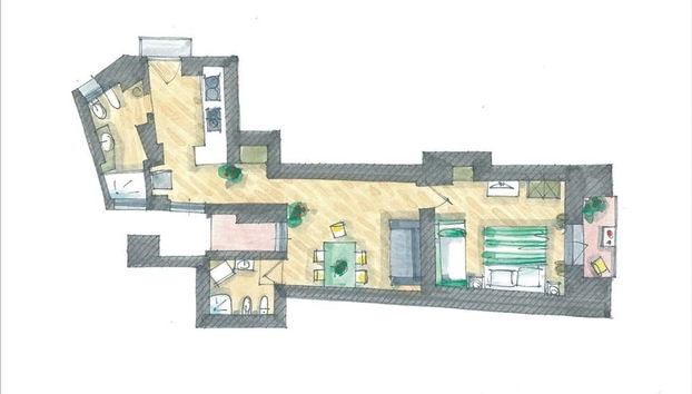 Trifoglio Apartment in S Pietro - Foto 4, Planta do andar