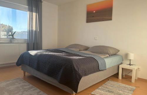 Panorama-Haus Ferienwohnung SÄNTIS - Schlafzimmer, Wohnzimmer, Küche, Bad, Sonnenterrasse mit Bergblick im Garten - Foto 6