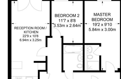 Modern 2 Bed Apartment in Greenwich, 24h Free Parking, Great for Business & Contractors, Sleeps 6 - Photo 36