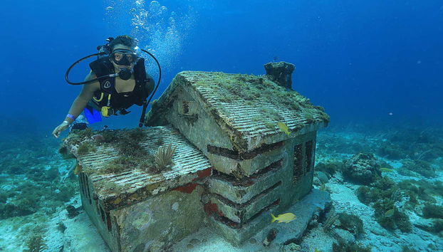 Desfrutando das águas de Cancún