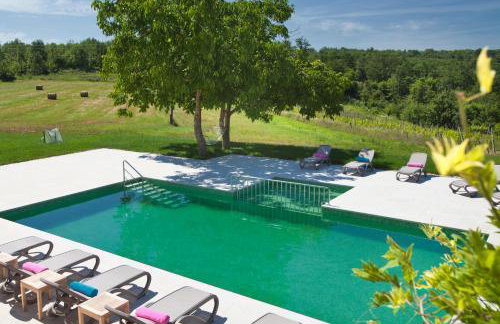 Villa Poropati, Grožnjan, Istria - Luxury Countryside Estate for up to 19 persons - Large pool of 80m2 with kids section - Foto 10