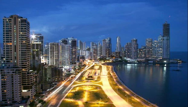 Night view of Panama City