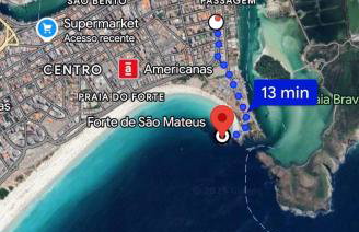 Praia do Forte com 2 Quartos, Ar condicionado, Garagem e Wifi Próximo ao Centro - Foto 22