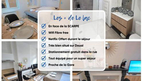 Studio le Lac - Netflix Wifi Parking Gare - Douai - Foto 2
