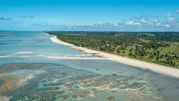 Vista aérea de la playa