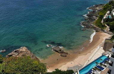 Apartamento alto padrão Salvador BC1309 Pé na Areia Vista Mar Barra Ondina - Foto 1