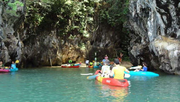 Durante il tour in kayak