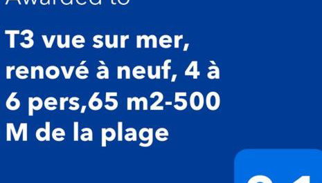 T3 vue sur mer, renové à neuf, 4 à 6 pers,65 m2-500 M de la plage - Photo 2