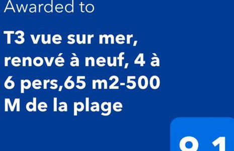 T3 vue sur mer, renové à neuf, 4 à 6 pers,65 m2-500 M de la plage - Photo 2