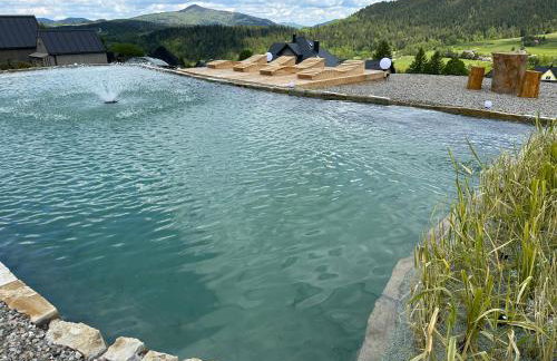 Stodoły Modyń - Domki w Beskidzie Wyspowym - staw kąpielowy, balia, sauna, grota solna - widok na góry - Photo 5