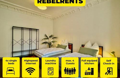 #2 RebelRents - 4P - Apartment Smart-TV - WLAN - voll ausgestattete Küche - Foto 1