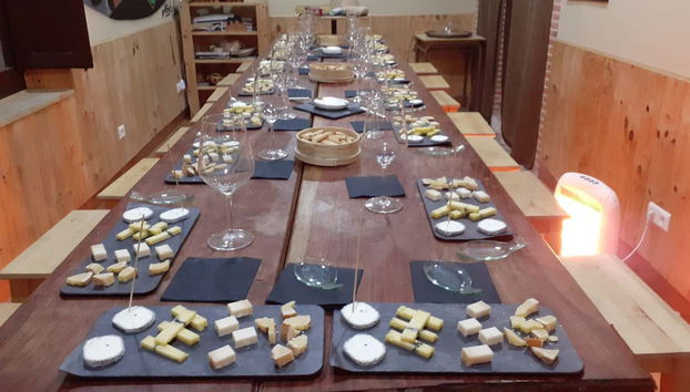 Sala de degustação preparada