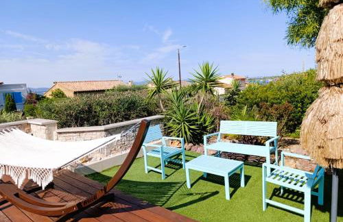 Superbe Villa 5 étoiles Presqu'Île de Giens la Madrague Rita la Villa d'Or vue mer piscine - Foto 35