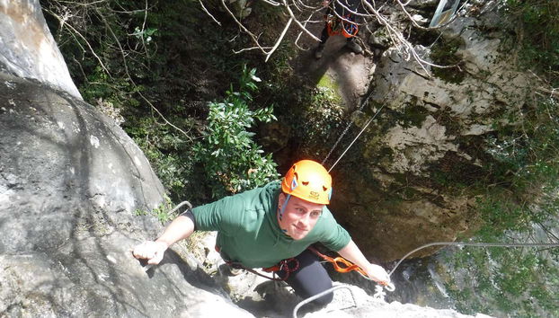 Percorrendo la via ferrata di El Milar
