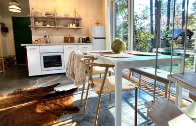 Domek lubiana180 WABI SABI w lesie jacuzzi sauna kominek - drewno w cenie pobytu - nad jeziorem Kaszuby pieski tylko do 10kg za dodatkową opłatą - Foto 54