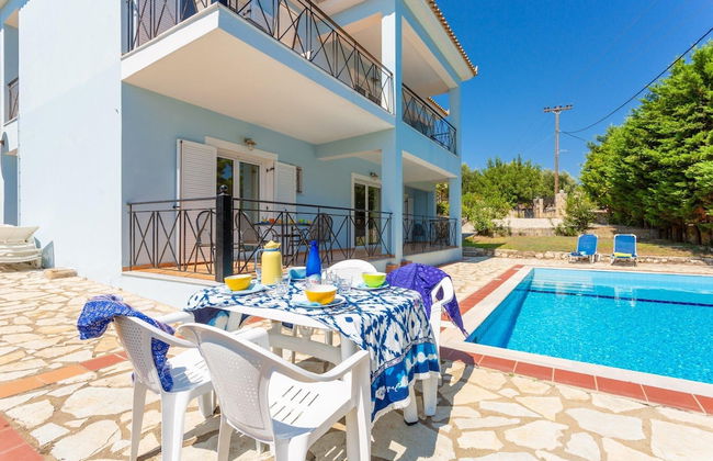 Skala Villa Blue Large Private Pool Walk to Beach Sea Views A C Wifi - 2824 - Foto 12