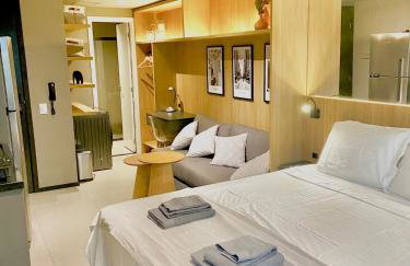 Consolacao GREY BOX - Studio de Luxo no Centro - Ar Condicionado - Cama Queen - Maquina de Lavar - Prox Metrô- Cozinha Completa - Wifi 500mbps - 7 andar - Foto 1