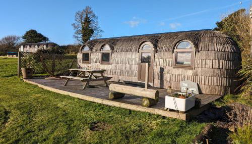 The Pilchard - Lydcott Glamping Cornwall, sea view - Foto 3, Garden, Garden view