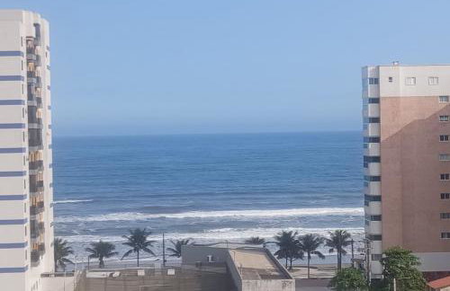 Apartamento T-44 com Vista para o Mar 50 metros da Praia Mongaguá Piscina Wi-Fi - Foto 3