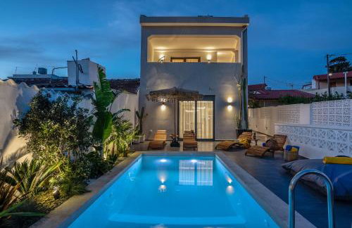 Serene Pool Villa - 8 min to Kalyves Beach - Foto 28