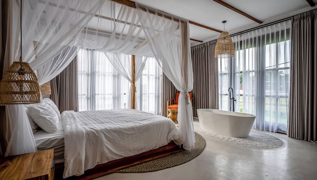 Tropical Tribe by EVDekimi - Stylish 3BR Villa with Nature view and Relaxing Pool - Foto 2, Habitación