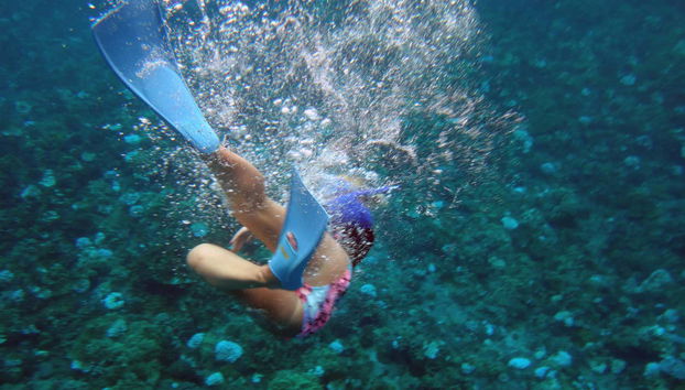 Haciendo snorkel en la isla de Lanai