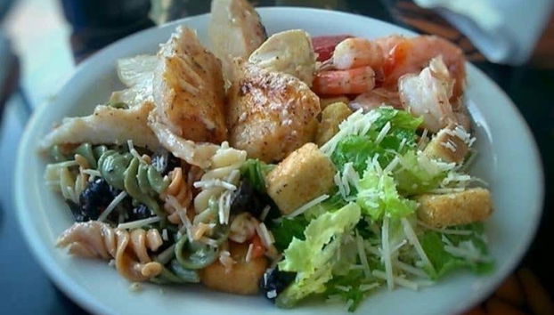 Enjoy an open buffet while on board