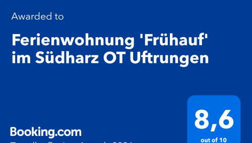 Ferienwohnung 'Frühauf' im Südharz OT Uftrungen - Foto 3
