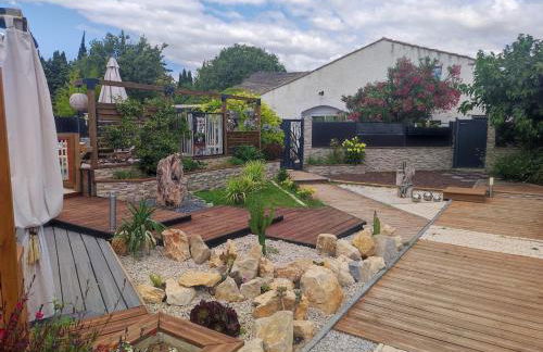 studio terrace swimming pool quiet expo park - Foto 16