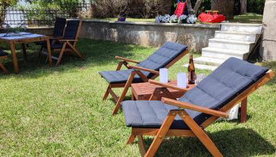 Villa Βianca in Sithonia - Foto 5, Garden, sunbed, Garden view