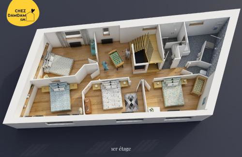 CHEZDAMDAM - la Zinguerie de la Plage - plage 300m, babyfoot, arcade, pingpong - Foto 31